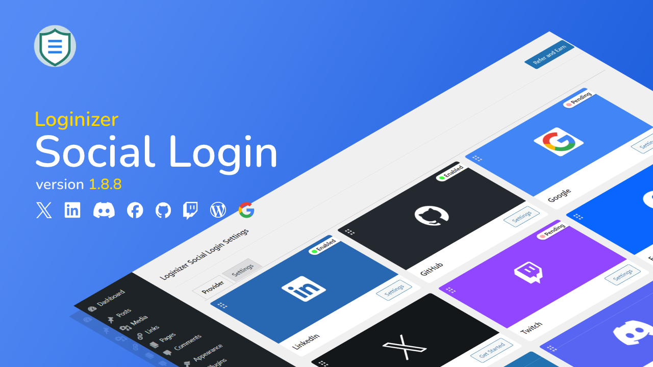 Loginizer 1.8.8 launched with Social Login